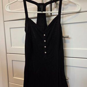 Vintage Guess Cotton Tank Top w/ Jeweled Buttons off set of Lost Girl TV show